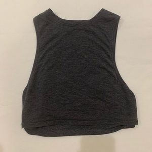 dark grey cropped tank